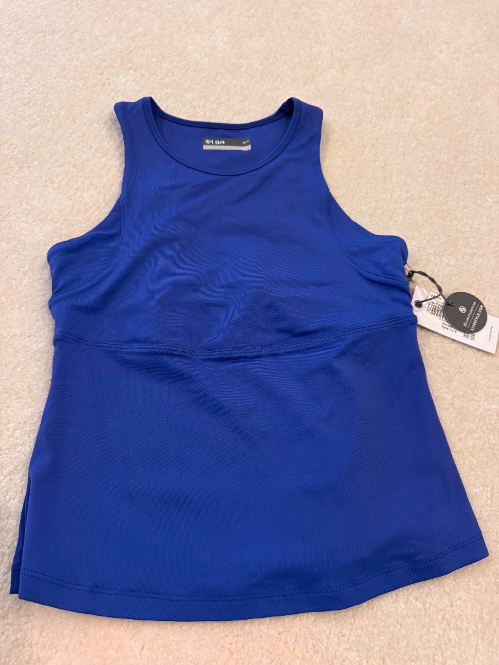 NWT Lija Tennis Tank Top Women's XS Cobalt Blue Athletic $90